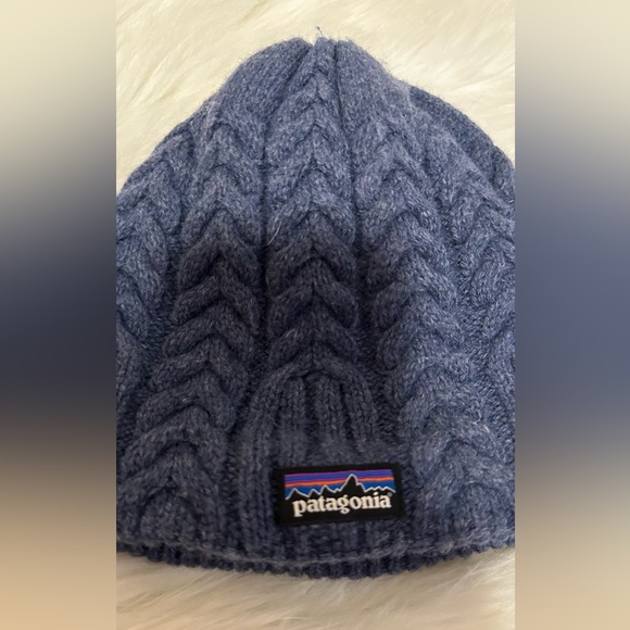 Patagonia Beanie One Size Lined Wool Blue Unisex - Picture 6 of 12